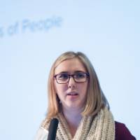 Jordan Chrispell speaks on vulnerable people groups affected by climate change.